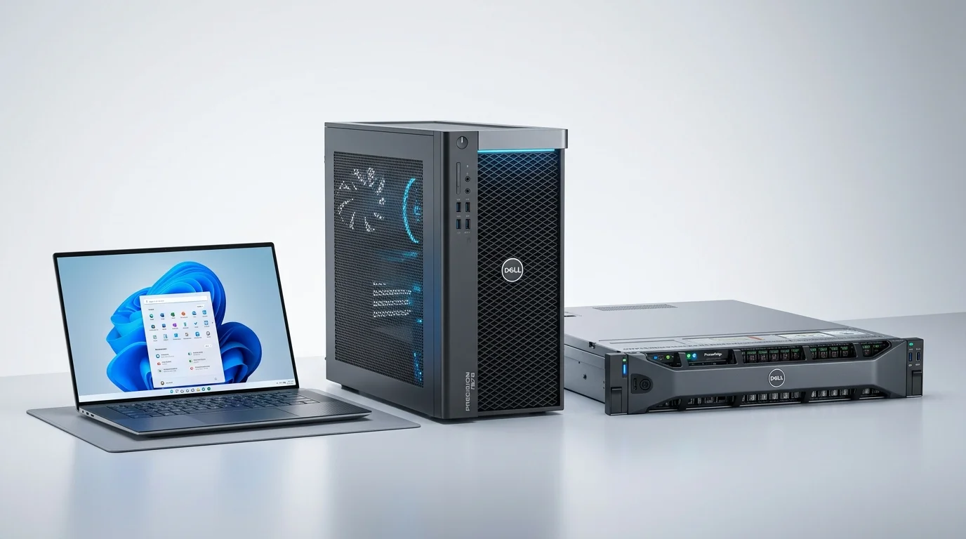 Dell laptop, desktop and server hardware